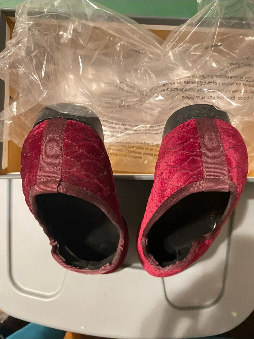 Stacy Adams Men's Quilted Velvet Slip-Ons in Deep Wine